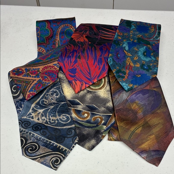 Bundle 6 Assorted Patterned Ties Set - Picture 1 of 9